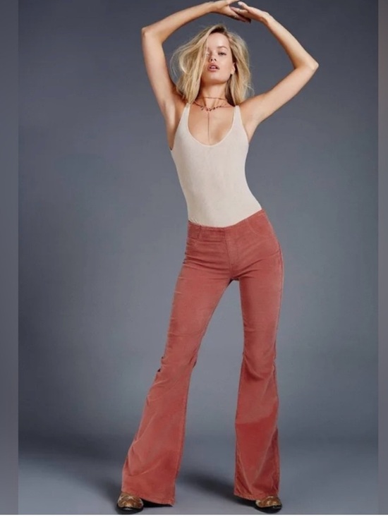 Free People Denim - Free People We The Free Penny Pull On Corduroy Flare Wide Pant Size 27 retro 70s